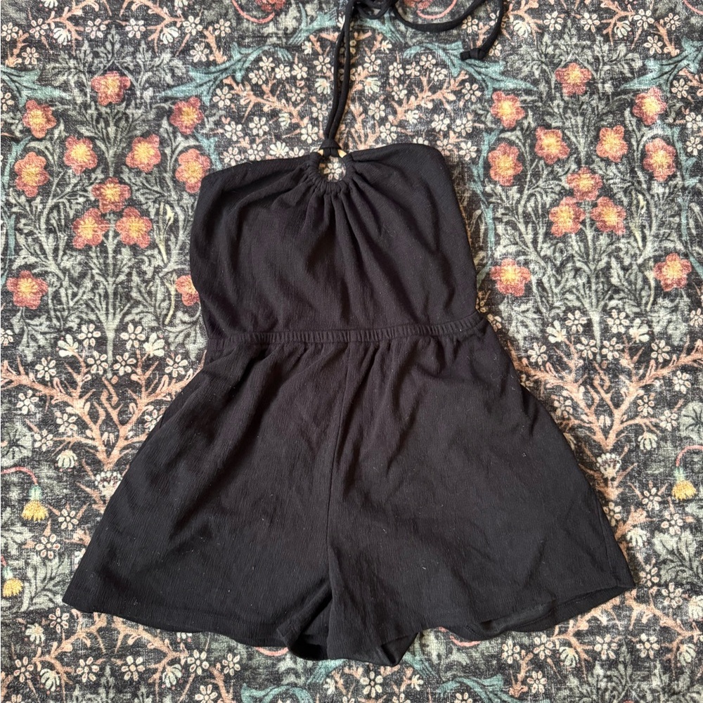 Old Navy Black Halter Romper
